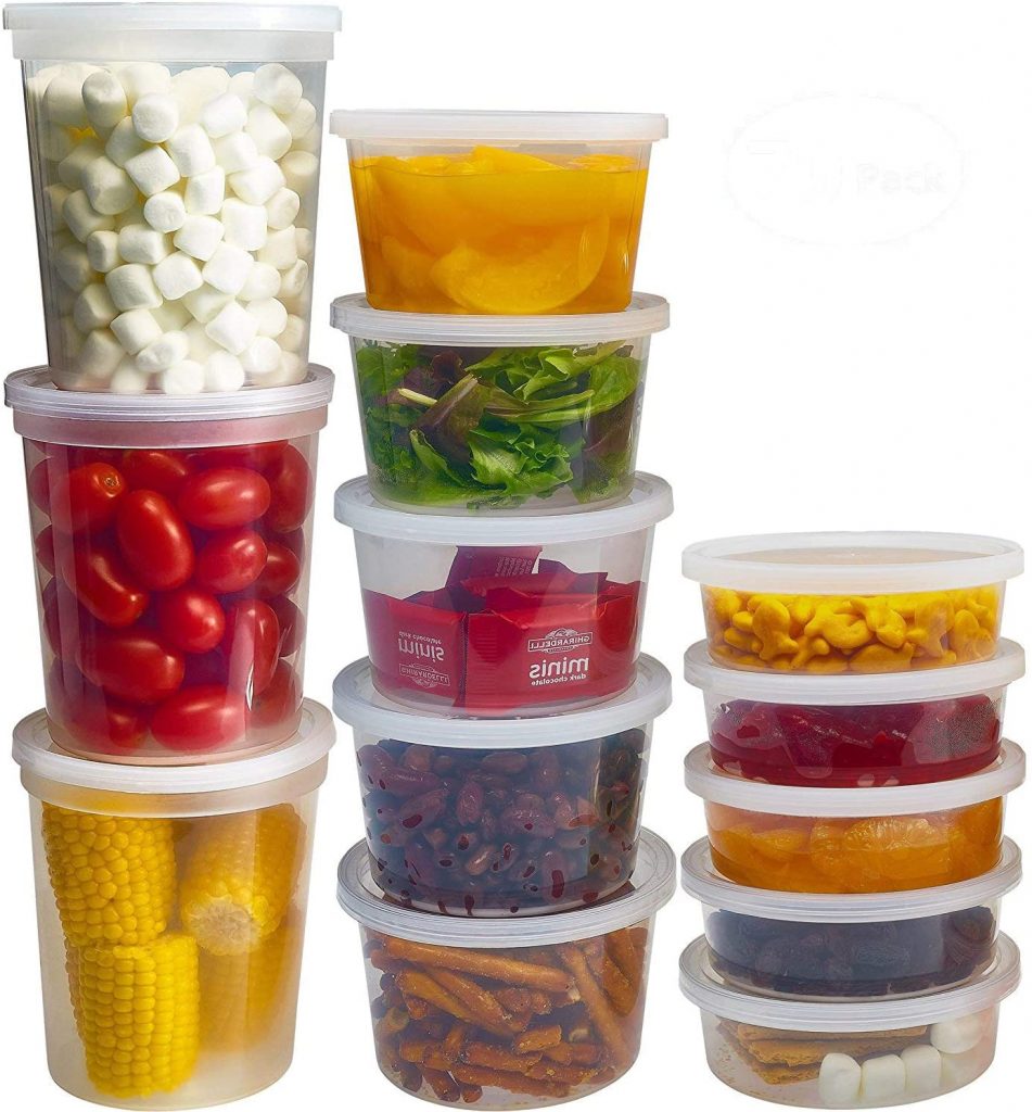 DuraHome Food Storage Containers with Lids 8oz