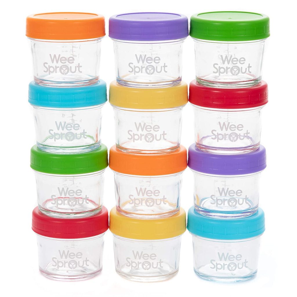 WeeSprout Glass Baby Food Storage Jars