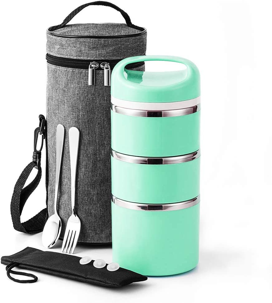 Lille Stackable Stainless Steel Thermal Compartment Lunch Box
